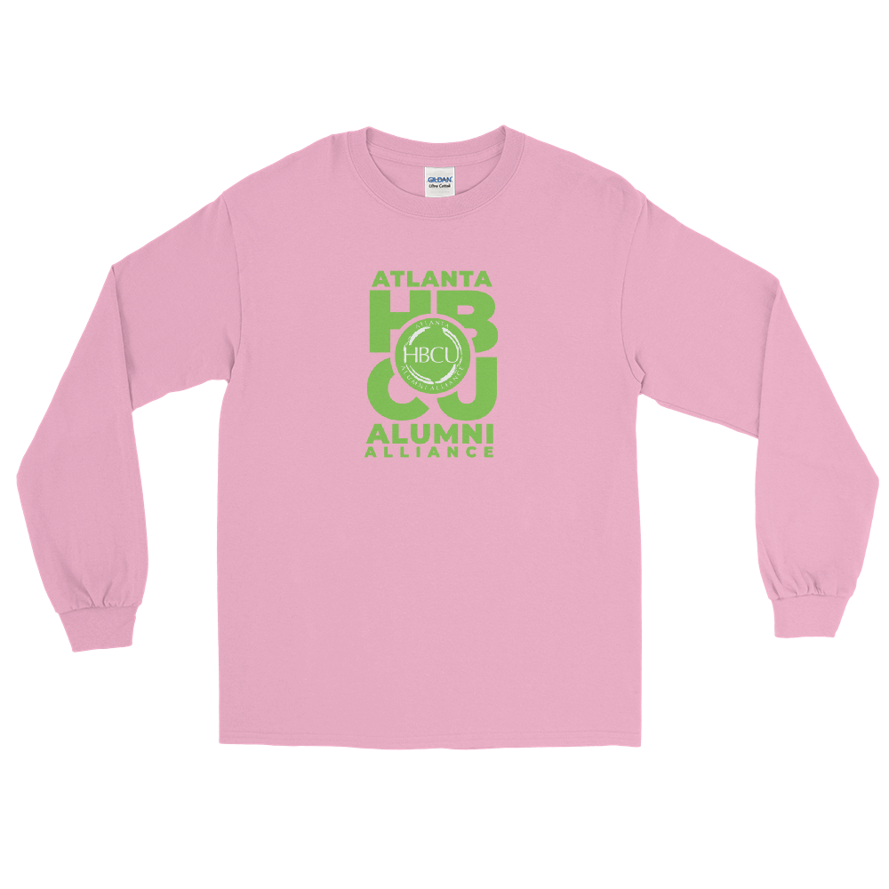 Pink on Green Men's Long Sleeve Shirt – hbcualumniatlanta