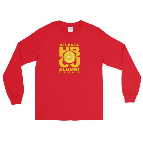 Yellow on Red Men’s Long Sleeve Shirt