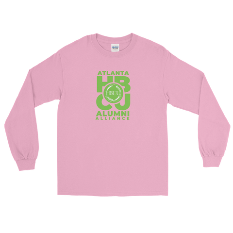 Pink on Green Men’s Long Sleeve Shirt